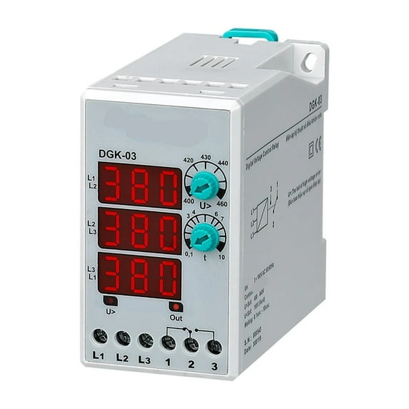 EJYWPSWD DGK03 380VAC Phase Overvoltage Protection Relay Overvoltage Seting Digital Protection Relay