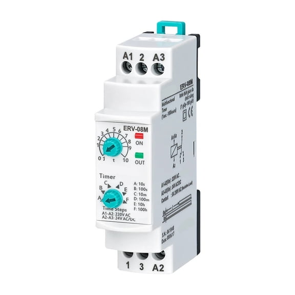 EJYWPSWD ERV08M Off Delay Multifunctional Time Relay Electronic Adjustable