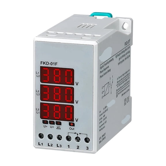 EJYWPSWD FKD01F Digital Phase Failure Fixed Overvoltage Undervoltage and Phase Asymmetry Relay