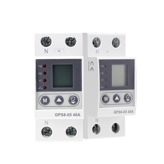 EJYWPSWD GPS8-05 Current/Voltage Protective Device with Metering Function 32A 40A 63A 80A 220VAC Query Electricity Power LCD Display