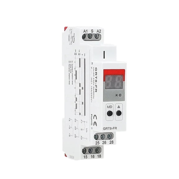 EJYWPSWD GRT8-FR Forward and Reverse Control Time Relay Motor Protector Relay AC230V AC/DC12~240V 16A 2SPDT Digital Version