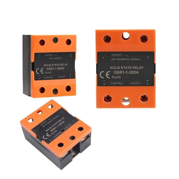 EJYWPSWD GSR1-1 Solid State Relay DC-AC DC-DC AC-AC Single Phase SSR 10A 25A 40A 60A 80A 100A 120A without Cover