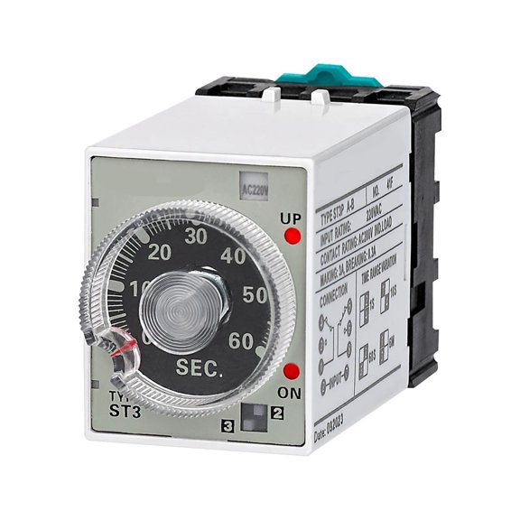 EJYWPSWD ST3P on Delay Multifunctional Time Relay with Socket AC Power Supply
