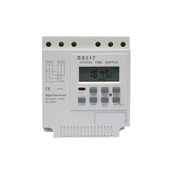 EJYWPSWD Three Phase 400V Programmable Electronic Timer Timer Relay with 16 Times Per Day Time Set Range 1min-168H