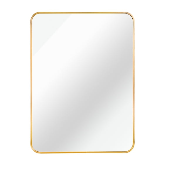 EJerilhxX 22x30 Inch Gold Rectangular Bathroom Mirror, Wall Mounted Vanity
