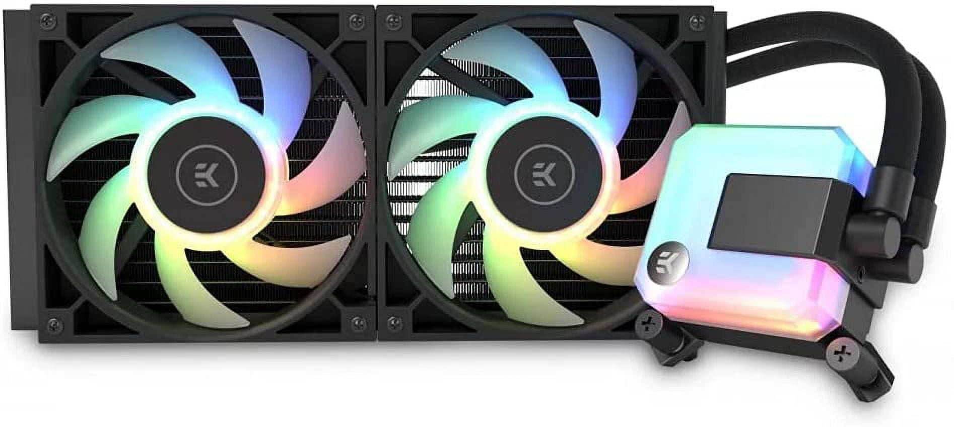 Used - Very Good: EK 240mm AIO D-RGB All-in-One Liquid CPU Cooler with  EK-Vardar High-Performance PMW Fans, Water Cooling Computer Parts, 120mm  Fan, Intel 115X/1200/2066, AMD AM4, (240mm AIO) LGA 1700 Compatible 