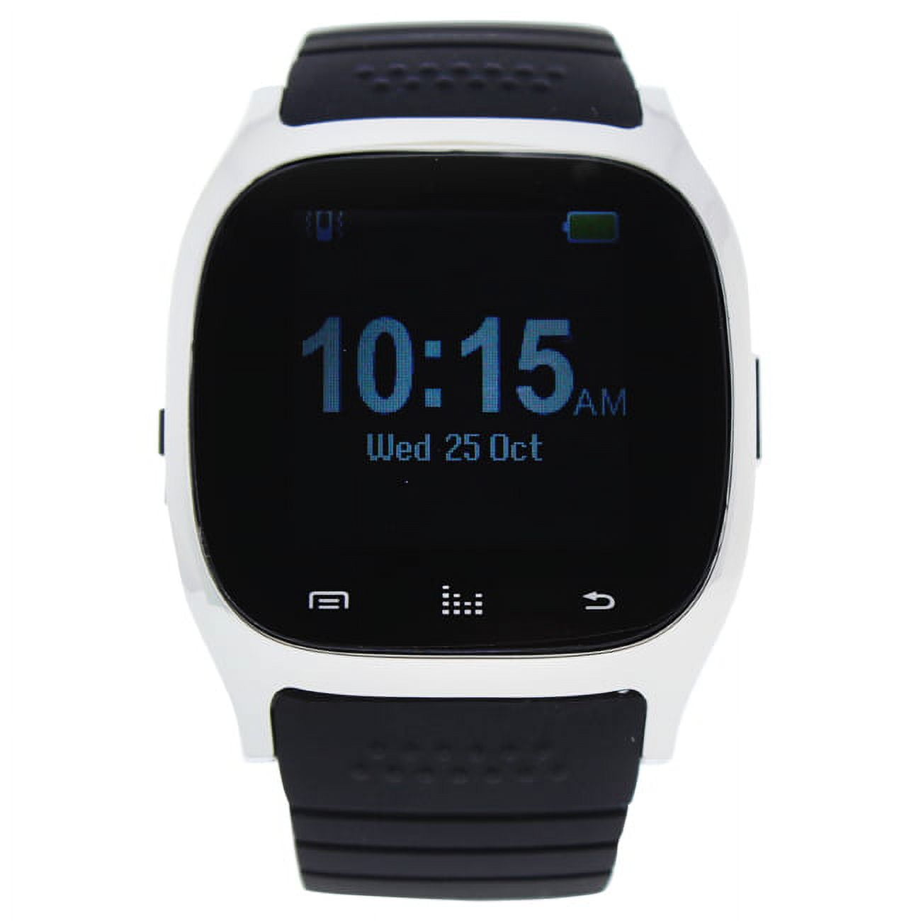 ECLOCK EK-B4 Montre Connectee Silver/Black Silicone Strap Smart Watch 1 Pc Watch For Men