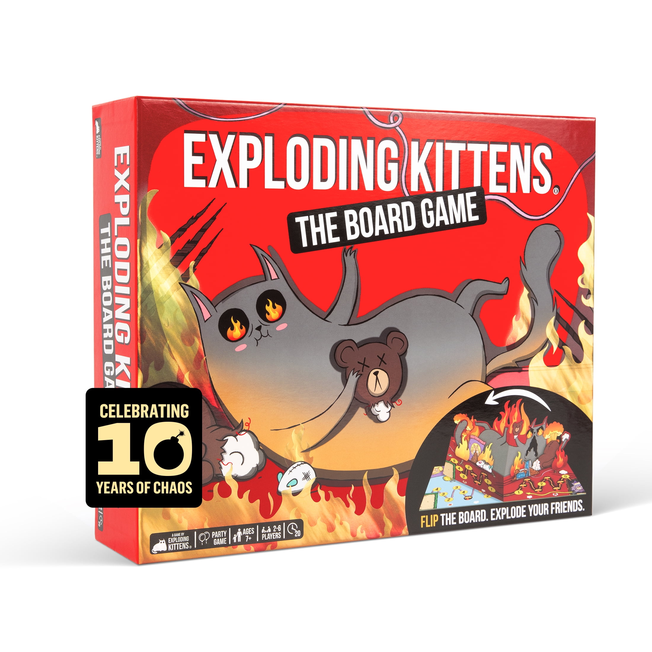 Exploding Kittens: The Board Game - The Action Packed Party Game to Celebrate their 10th Birthday - for 2-6 Players Aged 7+