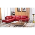 thumbnail image 1 of EK-L025 Red Color With Italian Leather Sectional - Left Facing Chaise, 1 of 4