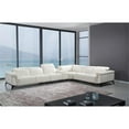 thumbnail image 1 of EK-L095 White Color With Italian Leather 4-piece Sectional and 1 console, 1 of 5