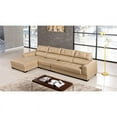 thumbnail image 1 of EK-L200 Light Tan Color With Genuine Leather Sectional - Left Facing Chaise, 1 of 3