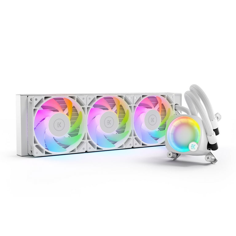 EK 280mm AIO D-RGB All-in-One Liquid CPU Cooler with EK-Vardar  High-Performance PMW Fans, Water Cooling Computer Parts, 140mm Fan, Intel