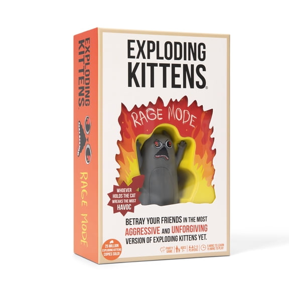 Exploding Kittens: Rage Mode The Most Aggressive and Competitive Version of the Popular Card Game, for 2-5 Players Ages 7+
