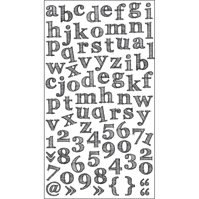 Sticko Alphabet StickersScribble Alphabet