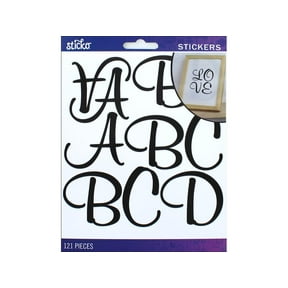 EK Sticko Sticker Alpha Script XL Black