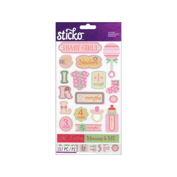 EK Sticko Sticker Flip Pack Baby Girl