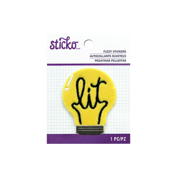 EK Sticko Sticker Fuzzy Lit Bulb