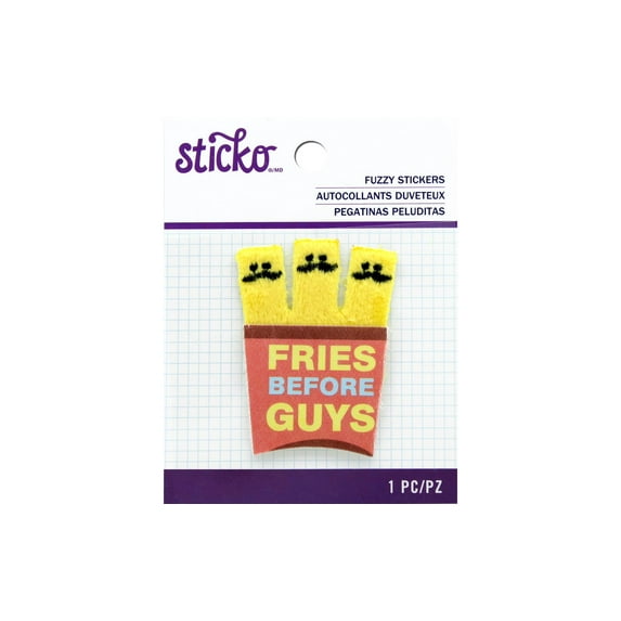 EK Sticko Sticker Fuzzy Mustache Fries