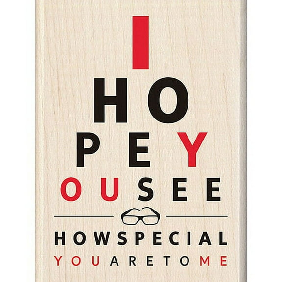 EK Success Brands 60-00886 Inkadinkado Wood Stamp, Eye Chart