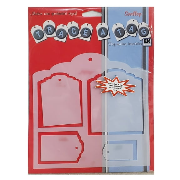 EK Success Scrapbooking Scallop Trace A Tag