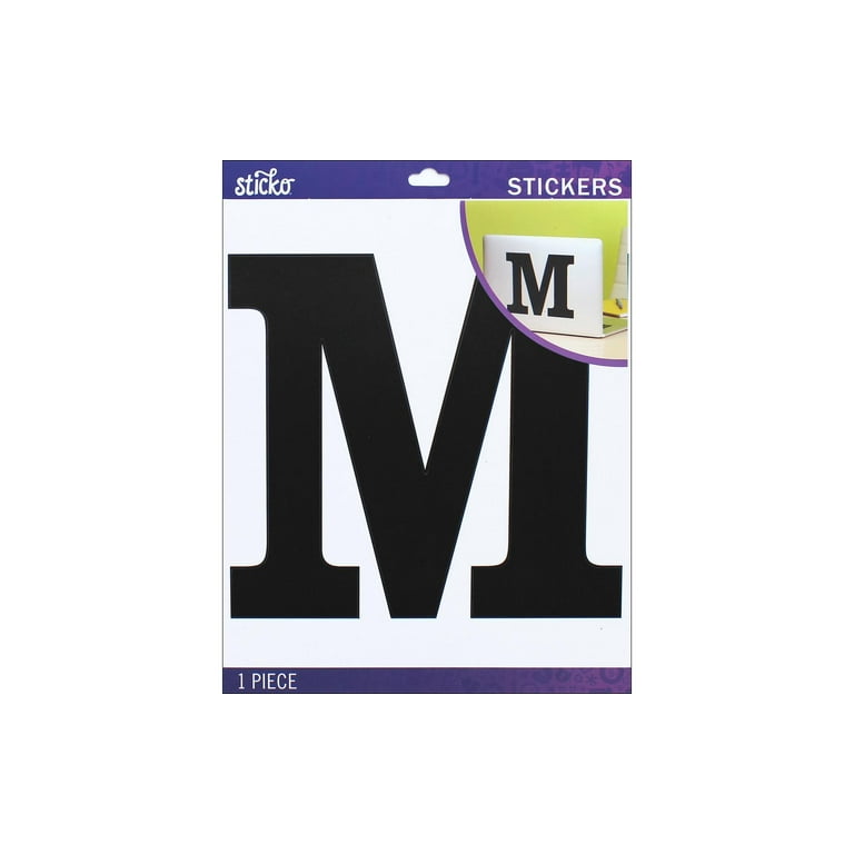 EK Success Sticko Jumbo Black Basic Monogram Stickers 