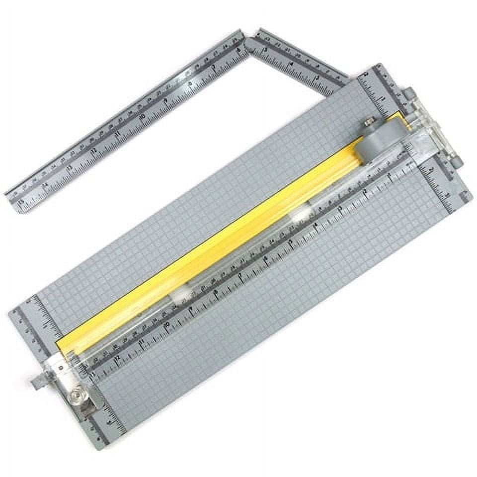 Guillotine Paper Cutter , A4 Paper Titanium Scrapbooking Tool 10 Inch &  Side Ruler for Envelope, Craft Paper, Cardstock, Label And Photo 