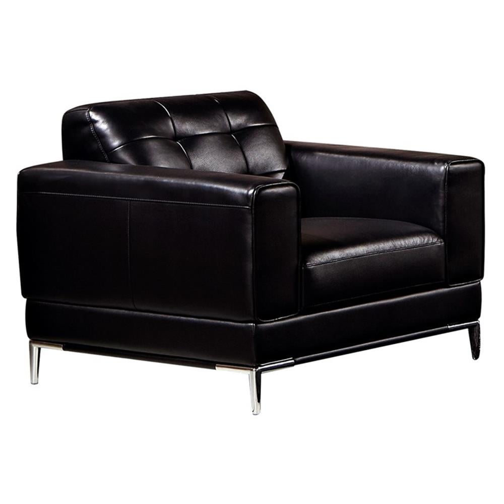 EK003 Black Color With Italian Leather Chair - Walmart.com