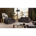 thumbnail image 1 of EK016 Dark Chocolate (Brown) Color With Italian Leather Loveseat, 1 of 3