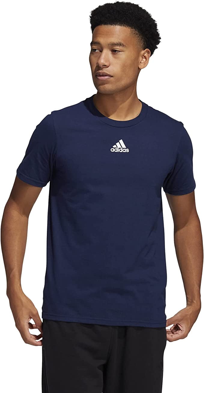 EK0175 Adidas Men's Amplifier Regular Fit Cotton T-Shirt Navy L ...
