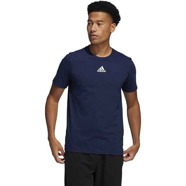 EK0175 Adidas Men's Amplifier Regular Fit Cotton T-Shirt Navy L ...