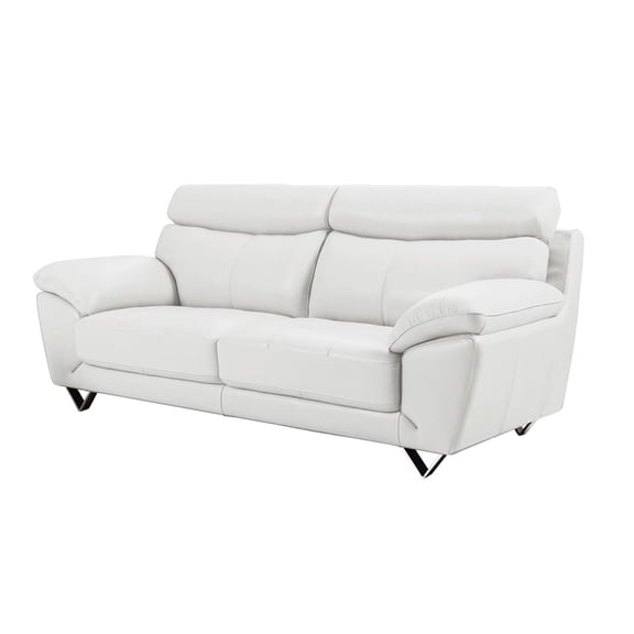 EK078 White Color With Italian Leather Sofa