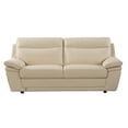 thumbnail image 1 of EK092 Cream Color With Italian Leather Sofa, 1 of 3