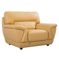 thumbnail image 1 of EK099 Yellow Color With Italian Leather Chair, 1 of 4