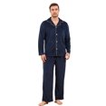 thumbnail image 1 of EK4YDNDS Mens Pajama Set, Comfy Flannel PJS Set for Men Lounge Warm Sleepwear（NAVY, M）, 1 of 5