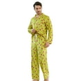 thumbnail image 1 of EK4YDNDS Mens Pajama Set, Soft Flannel PJS for Men Comfy Warm Printed Sleepwear（CHRISTMAS-GREEN, M）, 1 of 6