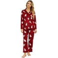 thumbnail image 1 of EK4YDNDS Womens Pajama Sets, Soft Flannel Button Down Loungewear Long Sleeve Pjs Sets,(Dog-Red,L), 1 of 1