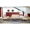 thumbnail image 1 of EK9608 Cream and Taupe Color With Faux Leather Chair, 1 of 3