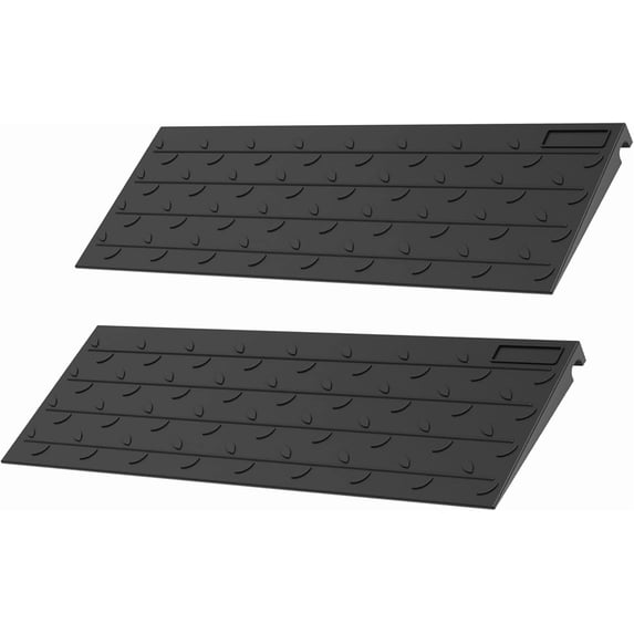 EKACO 1.5" Rubber Threshold Ramp, 2-Pack, 3500 Lbs Capacity, Non-Slip Wheelchair Ramp for Home Doorways, Driveways, Curbs