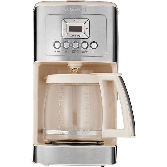 EKACO 14-Cup Coffee Maker, Fully Automatic, Brew Strength Control, 1-4 Cup Setting, Stainless Steel, Cream DCC-3200CRM