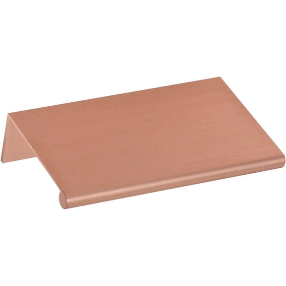 EKACO 3" Back Mount Finger Pull, Brushed Rose Gold - 10 Pack, Cabinet Drawer Handle