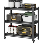EKACO 3 Tier Workbench, 31.5  H Heavy Duty Work Table, Adjustable Height Work Bench, Movable Tool Table for Garage,Kitchen 33.46 W x 17.72 D x 31.5 H