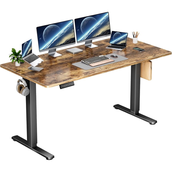 EKACO 40x24" Electric Standing Desk, Ergonomic Sit-Stand Computer Table for Home Office, 3 Memory Presets, Quiet Motor