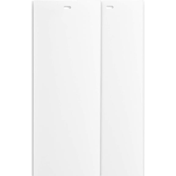 EKACO PVC Vertical Blind Replacement Slats, Curved Smooth White, 94.5" x 3.5" (2-Pack)