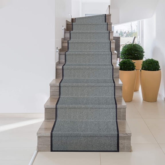 EKACO Runner Rug, 28.5"x12', Soft, Stain Resistant, Easy Clean, Graphite Indoor Carpet