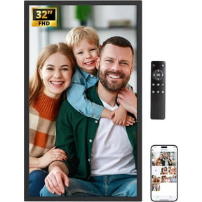 Dragon Touch 32 inch Large Digital Picture Frame, 1080P FHD Screen with 64GB Storage, free Share Photos via App, Email, Cloud-Not Touchscreen