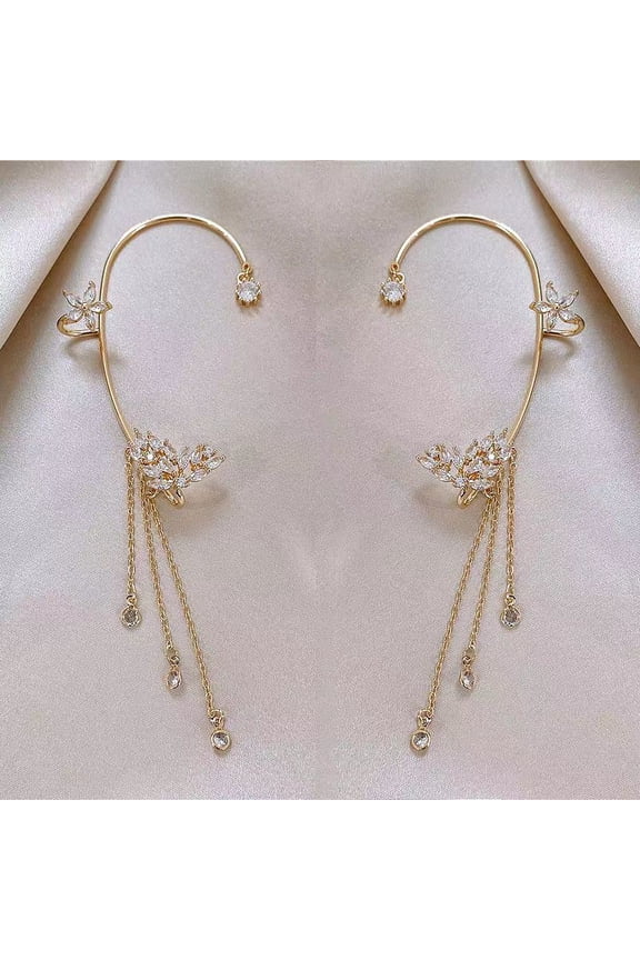 Women’s Ear Cuff Non Pierced Clip On Earrings Vintage Retro Fashion Jewelry with Elegant Design