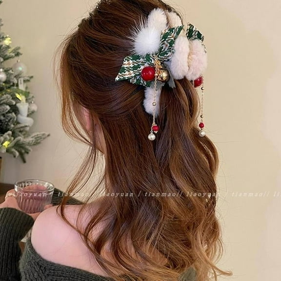 EKE Women’s Hair Clip Vintage Retro Back-Wear Elegant Hair Accessory with Fashion Texture/Christmas hair clip