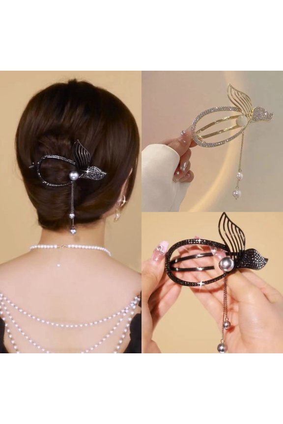 Women’s Hair Clip Vintage Retro Back-Wear Elegant Hair Accessory with Fashion Texture