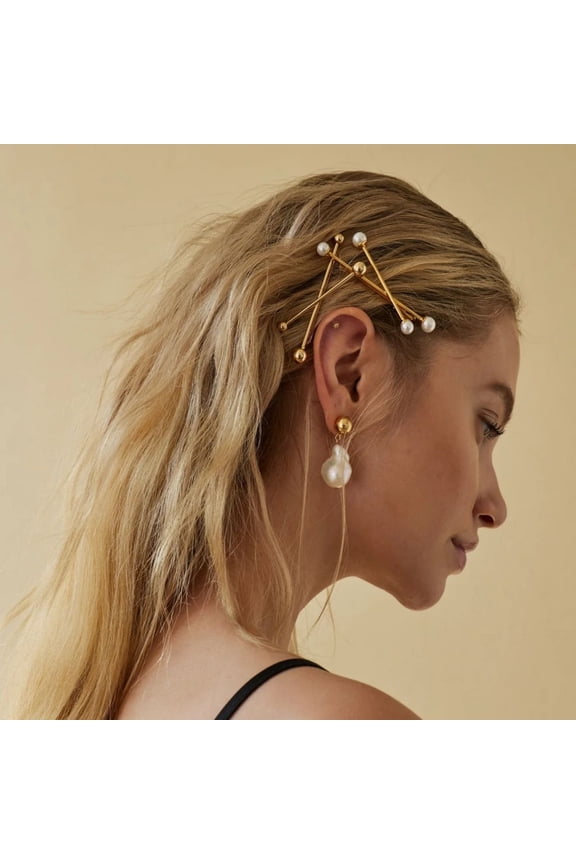 Women’s Hair Clip Vintage Retro Back-Wear Elegant Hair Accessory with Fashion Texture