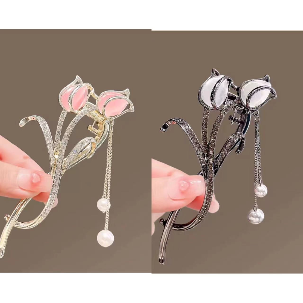 EKE Women’s Hair Clip Vintage Retro Back-Wear Elegant Hair Accessory with Fashion Texture